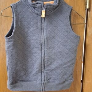 Gray Quilted Sleeveless Vest